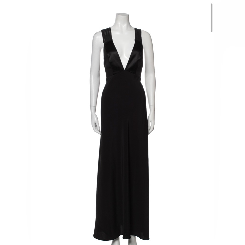 Jill Stuart Plunge Neckline black formal dress